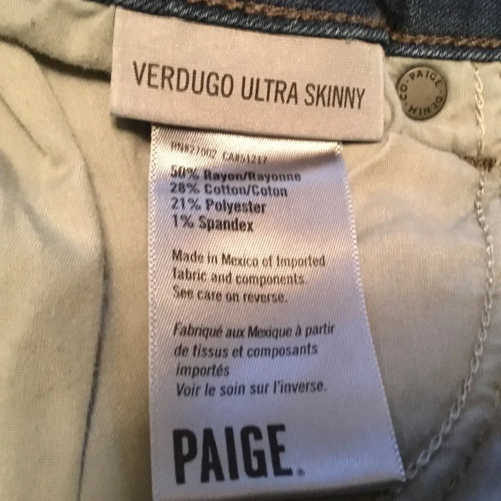PAIGE Verdugo Ultra Skinny Ankle Jeans in Kaiya Wash - 26